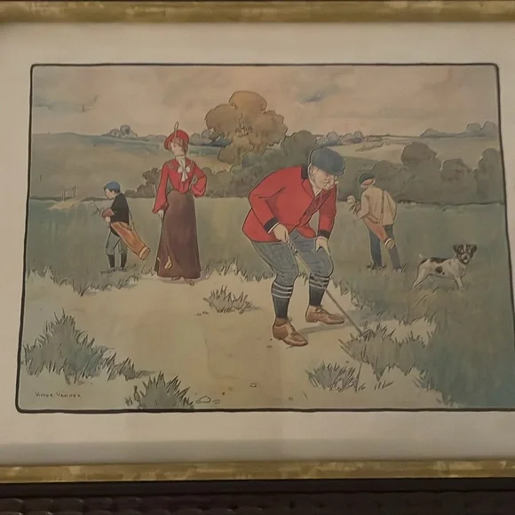 Golf scene framed art - Picture 4 of 5